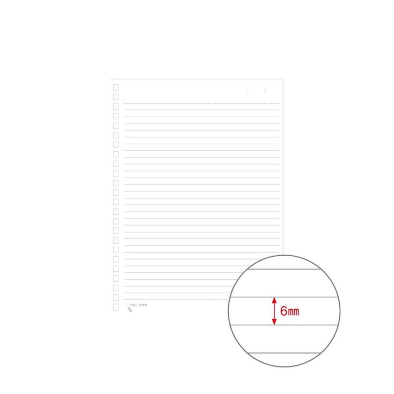 Lihit Lab. Refillable Notebook (Journal), Lined Paper Refill, 30 Sheets, 8.2 x 5.8 Inches (N1650) - Image 5
